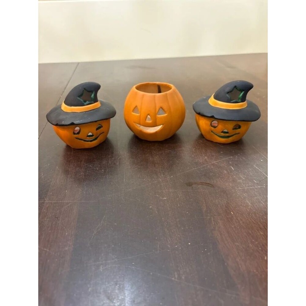 Ceramic jack o lantern Votives